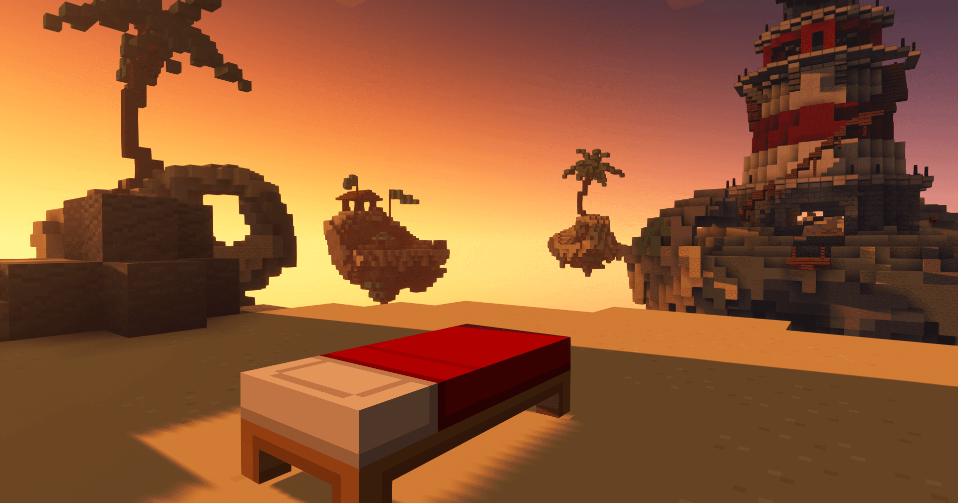 Minecraft BedWars map Ashore