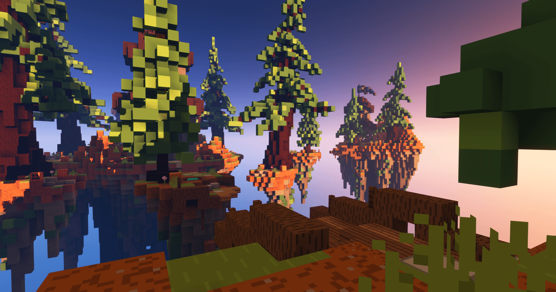 Minecraft BedWars map Forest