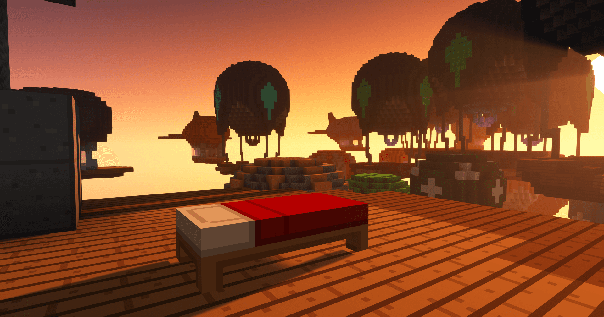 Minecraft BedWars map Airshow